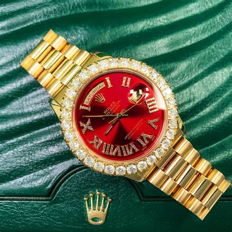 red face presidential rolex replica